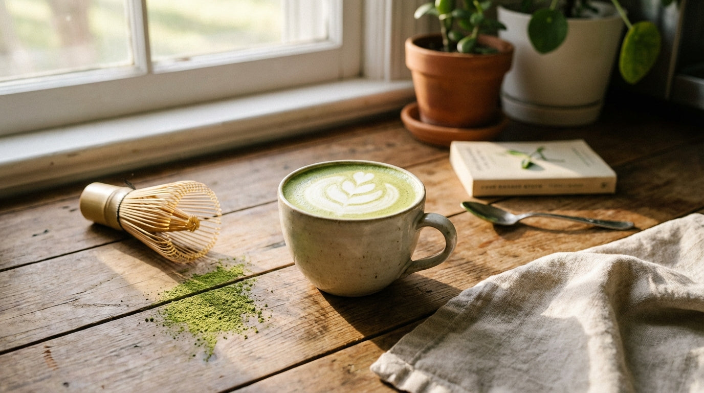 Recette matcha latte maison : doux, mousseux, sans amertume