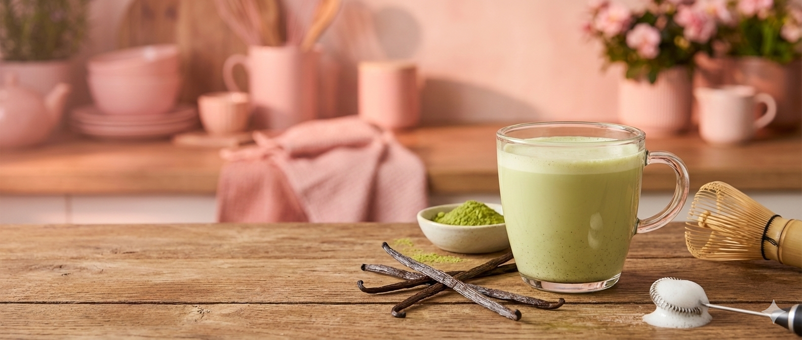 Recette Matcha Latte Vanille Maison : Crémeux, Mousseux et Ultra Gourmand Image