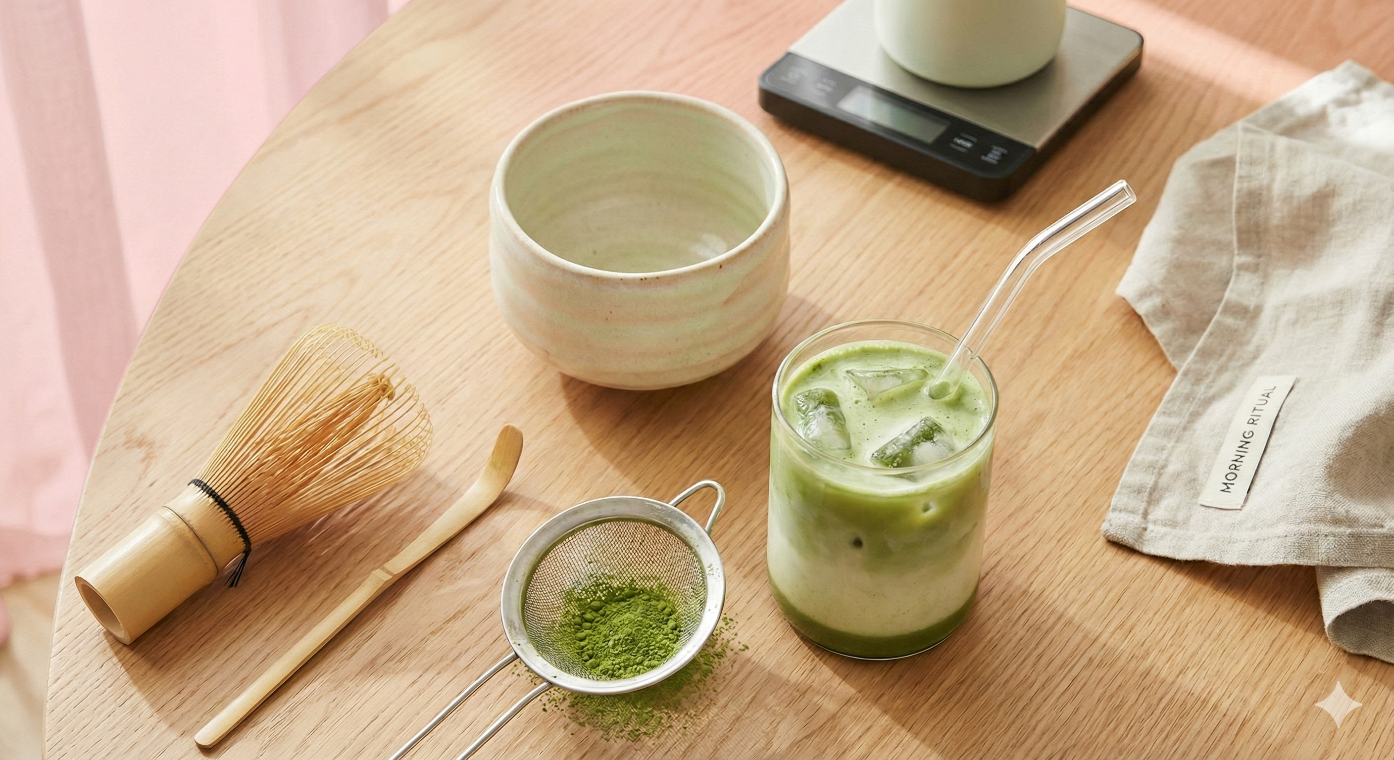Les ustensiles indispensables (et les accessoires fun) pour préparer un matcha canon
